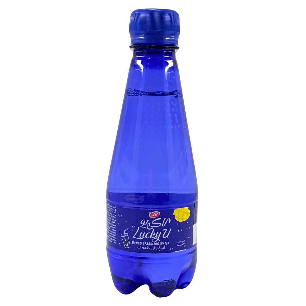آب گازدار با طعم انبه بطری لاکی یو کاله 300 میلی لیتر